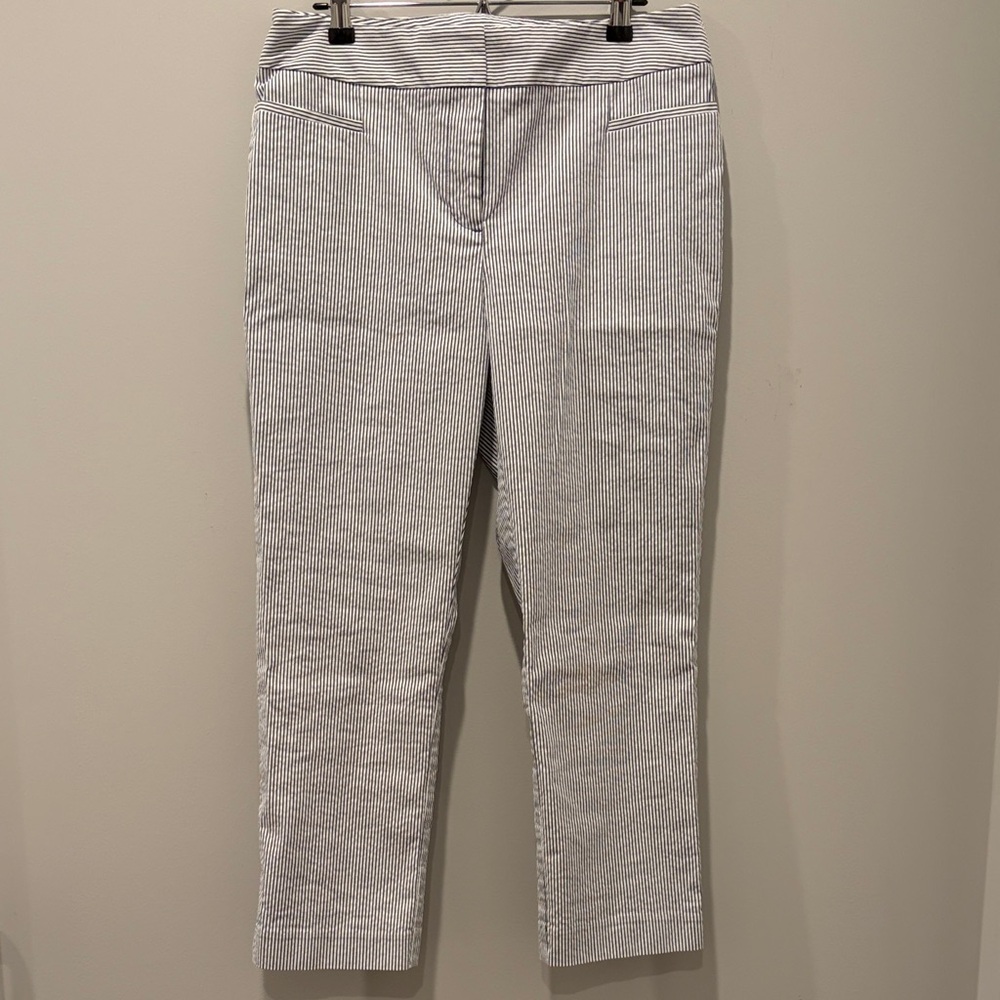 Pin-Striped Cropped Pants